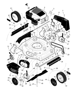 Part Location Diagram of 672591E700 Murray Bracket, Left Handle
